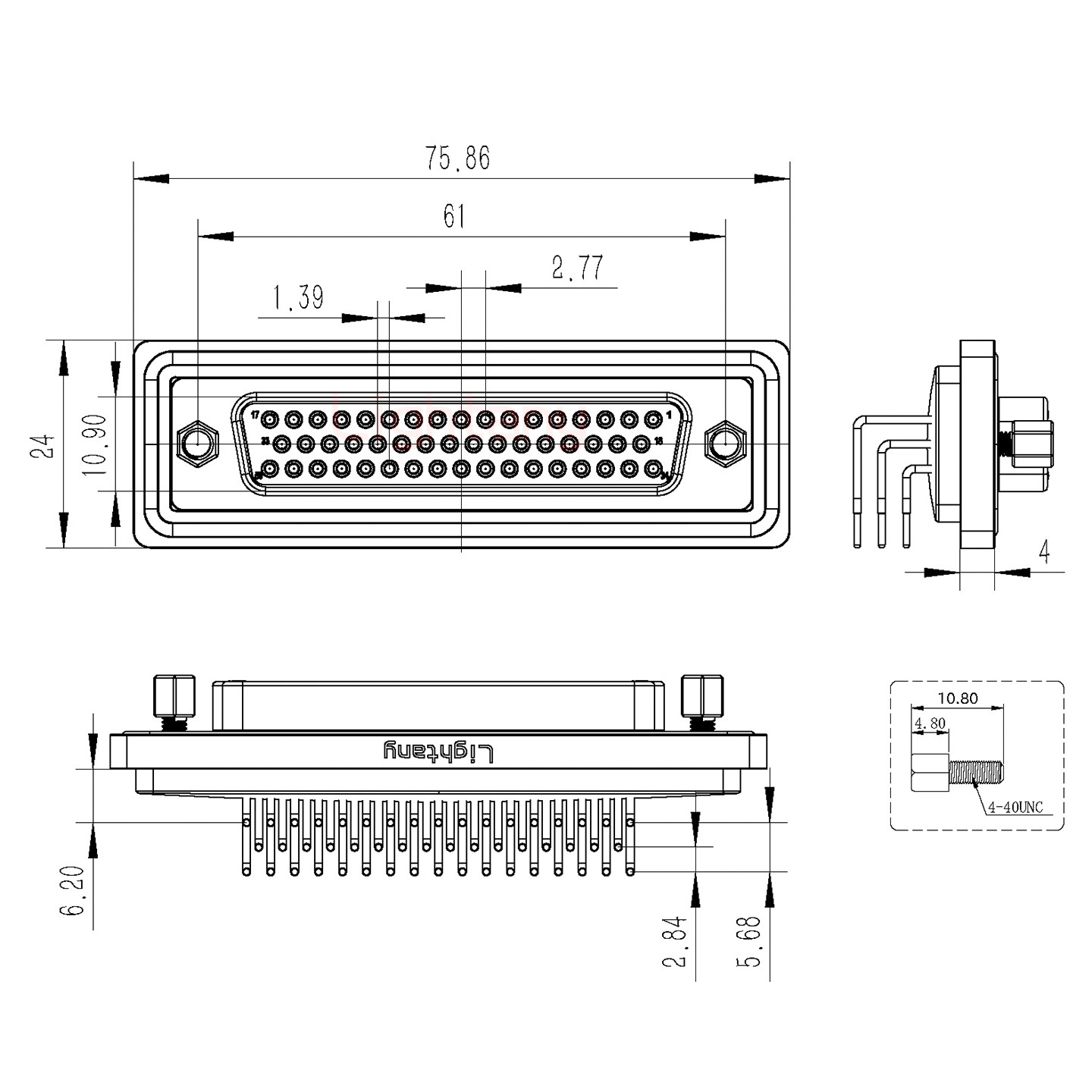 防水DR50 母 彎插板 鎖螺絲 車針